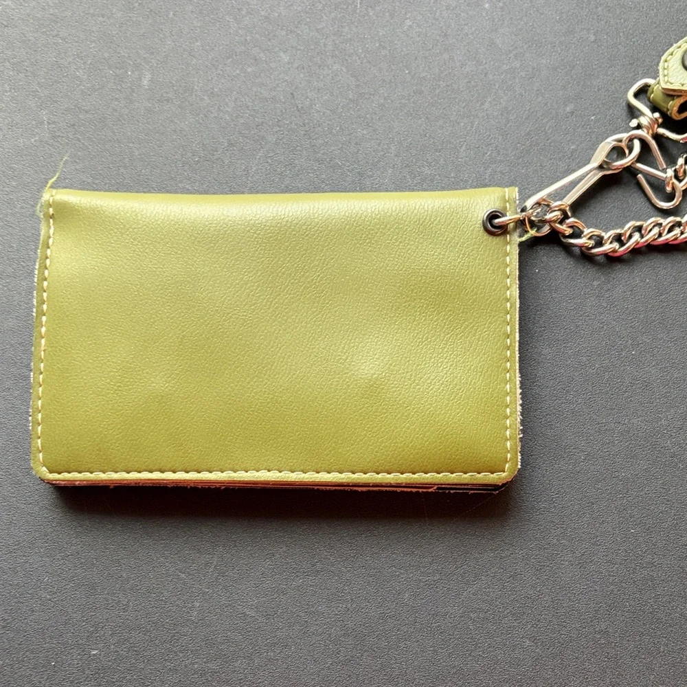 Paul Frank Olive Green Julius Monkey Wallet with Chain Strap